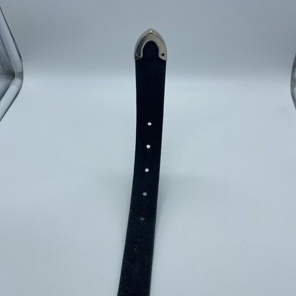 NY Jeans Black Genuine Leather Belt Women's Size L - Picture 11 of 11